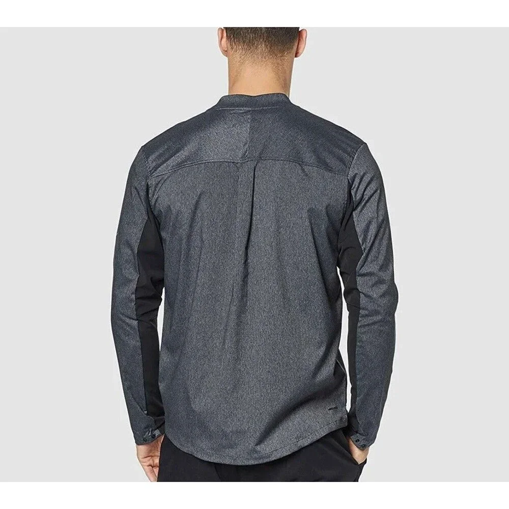 Nike Men's Long Sleeve L Fircrest Golf Club Black Shield Light Running Jacket‎